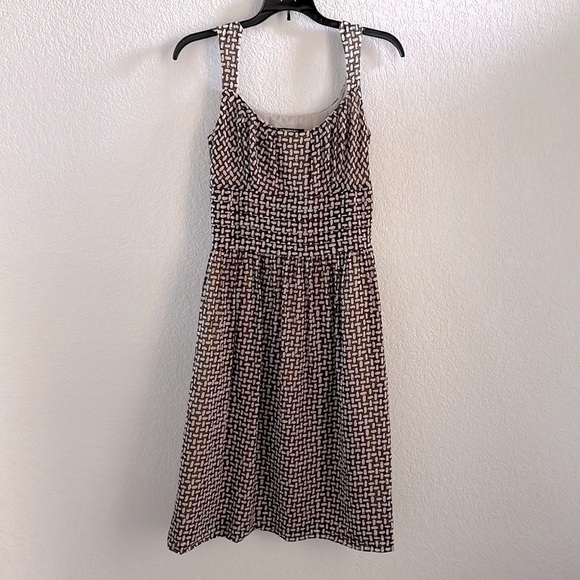 Banana Republic Cotton Lined Brown A-line Sundress Size 4 - Picture 1 of 5